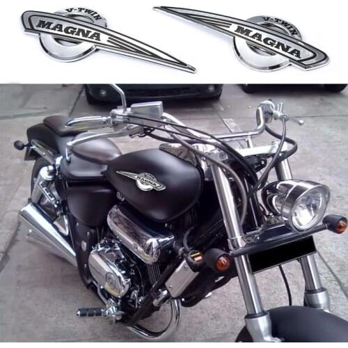 Motorcycle Fuel Gas Tank Sticker Decals Chrome 3D Motorbike Emblem Badge For Honda Magna V-Twin VF500 VF700 VF750 VT250