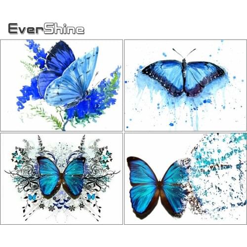 EverShine DIY Diamond Painting Butterfly 5D Diamond Embroidery Animal Full Drill Square Mosaic Cross Stitch Handmade Hobby