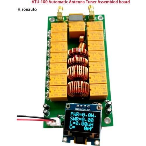 Hisonauto ATU-100 atu 100 DIY Kits 1.8-50MHz Automatic Antenna Tuner by N7DDC With OLED Firmware Programmed