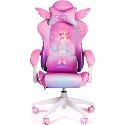 2021 pink chair gaming chair,girl chair Live chair Computer chair silla gamer office chair Bedroom chair,Women cute gamer chair