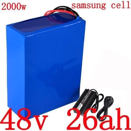 48V 1000W 1500W 2000W E-Bike Battery 48V 10Ah 13Ah 15Ah 18Ah 20Ah 22Ah 25Ah 26Ah Electric Bike Lithium Battery use samsung cell