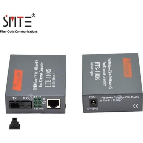 NetLINK Media Converter HTB-1100S-A/B Optical Fiber Media Transceiver 25km SC 10/100M Single Mode Single Fiber