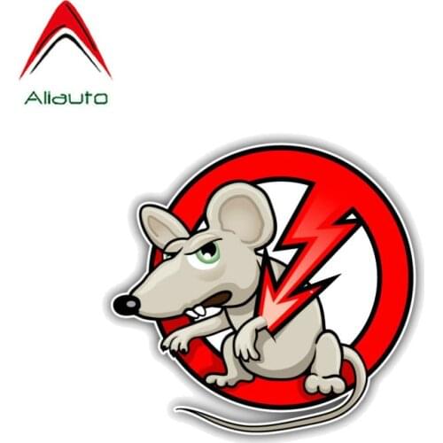 Aliauto Cartoon Warning Car Sticker No Rats Automobiles Motorcycles Accessories Funny PVC Decal Cover Scratches,10cm*10cm