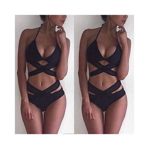 New Fashion Sexy Swimwear Women Bikini Set Bandage Push-Up Padded Swimsuit Bathing Beachwear