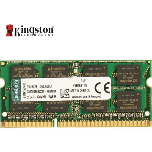 Kingston RAM Memory DDR3 4GB 8GB 1600MHz DDR3 PC3-12800 Non-ECC CL11 SODIMM Notebook Memory KVR16S11/8