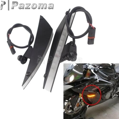 Plug and Play CNC Motorcycle Front LED Turn Signals Amber Indicator Blinker For BMW S1000RR 2009-up HP4 2013 2014 Supersports