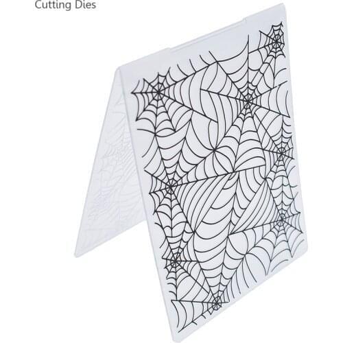 Spider Web Plastic Embossing Folders For Diy Scrapbooking Photo Album Card Making Plastic Template Tools