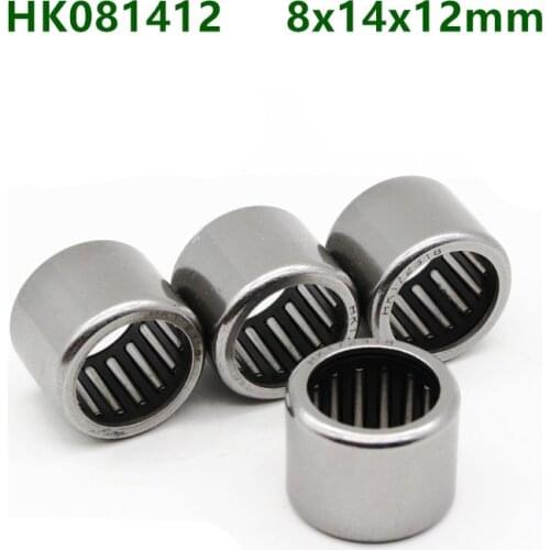 50pcs/100pcs high quality HK081412 HK08x14x12 miniature bearing 8*14*12 mm Drawn cup needle roller bearing 8mm x 14mm x 12mm