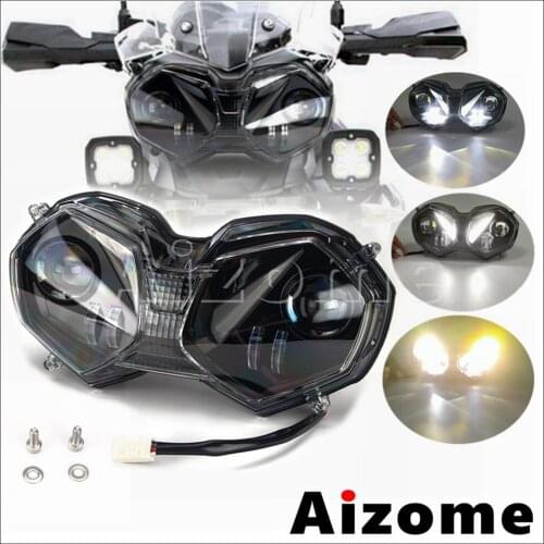 12V LED Headlight Assembly Head Light w/ Angel Eyes DRL For Tiger 800 XC XC XCA XCx XRT XRx Tiger Explorer XC XCa XCx XR XRt XRx