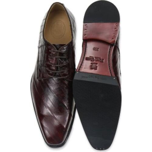 Tainxin new arrival rare Eel skin male Genuine Eel leather male shoes business men shoes men formal shoes