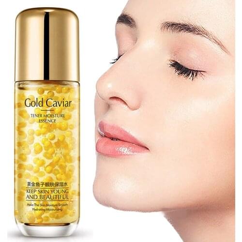 Face Toner Serum Moisturizing Nourish Repair Anti-Wrinkle Anti-Aging Lighten Pores Improve Rough Gold Caviar Skin Care 100ml