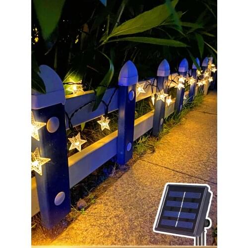 GY Solar Outdoor Yard Lamp Star Light Garden Villa Home Color Light Yard Balcony Decorative Light Waterproof String