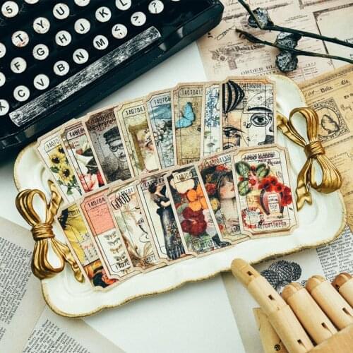 Vintage Bill Card Material DIY Scrapbooking Junk Journal Bookmarks Base Collage TAG. Gift Packaging Decoration