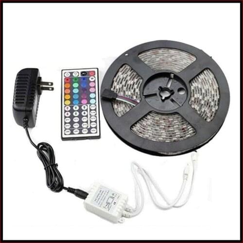 5M Waterproof Car Led Strip Light 3528Rgb Color Marquee With Controller Set Car Decoration Party Accessries