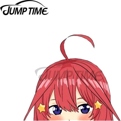 Jump Time 13 x 10.8cm For Itsuki Nakano Peeker Car Stickers JDM Vinyl Air Conditioner RV VAN Fine Decal Car Accessories Graphics