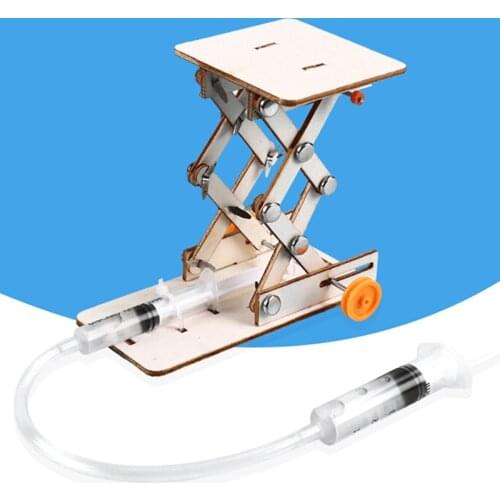 1 X Kids DIY Science Toys Educational Scientific Experiment Kit Hydraulic Lift Table Model