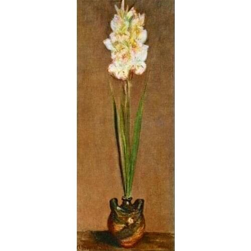 High quality Oil painting Canvas Reproductions Gladiolus (1881) By Claude Monet hand painted