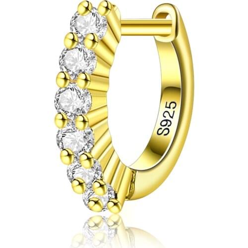 SILVERHOO 925 Sterling Silver Earring For Women Fine Jewelry High Quality Cubic Zircon Irregular Lady Earrings Hot New Products