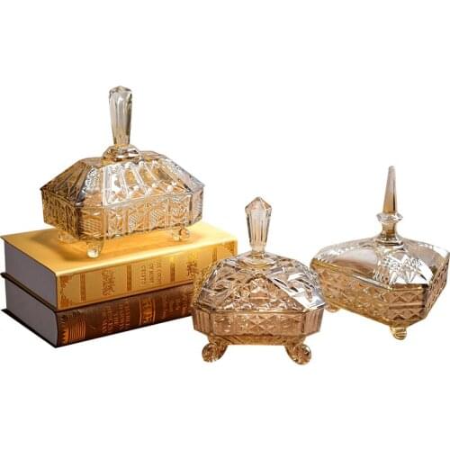 Zq Light Luxury Crystal Glass Jar Sucrier Dried Fruit Box Decoration Kitchen Utensils Storage Jar