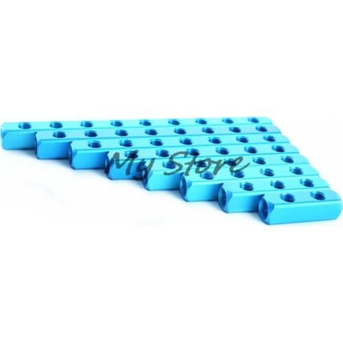 1Pcs Pneumatic fittings 1/4" PT Thread 2 3 4 5 6 7 8 9 Way Quick Connector Air Hose Manifold Block Splitter Blue