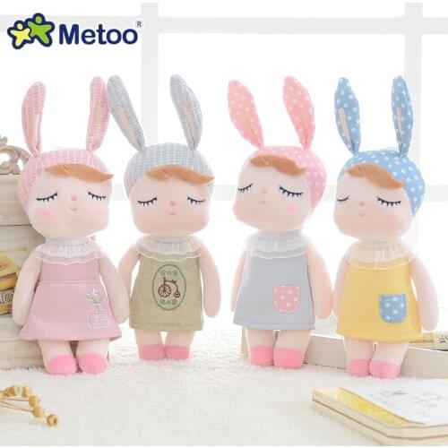 15/18CM Metoo Doll Stuffed Toys Plush Animals Soft Baby Kids Toys for Children Girls Kawaii Mini Angela Rabbit Pendant Keychain