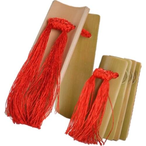 2 Pieces Chinese Vintage Bamboo Castanets Traditional Allegro Instrument,Kuaiban,Allegro Clapper