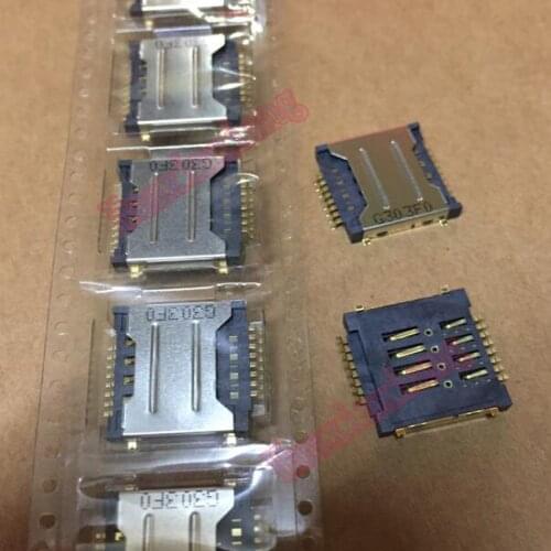 20PCS/Lot Dual/Double SIM Card reader Holder Connector 8P 8Pin 2 in 1