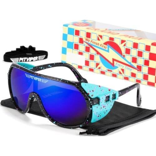 2020 Pit viper Sunglasses new arrived mirrored eyewear tr90 frame UV400 protection Z87+ Lens Safety goggles 10 COLORS with case