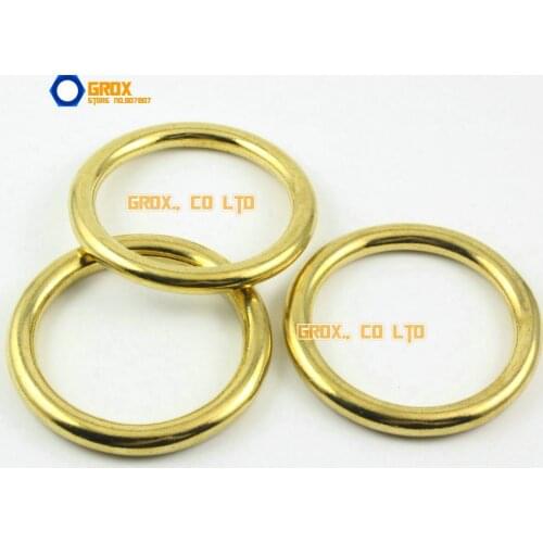 3 Pieces 45mm Solid Brass O Ring For Purse Bag Handbag Strap