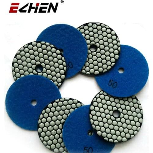 4 Pcs Grit #50 Diamond Dry Flexible Polishing Pad Marble And Granite Stone Sanding Disc Polisher Grinder Dia 100mm