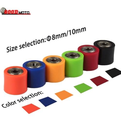 8mm 10mm Drive Chain Roller Pulley Wheel Slider Tensioner Wheel Guide For Pit Dirt Street Bike Motorcycle CRF YZF KLX RMZ EXC