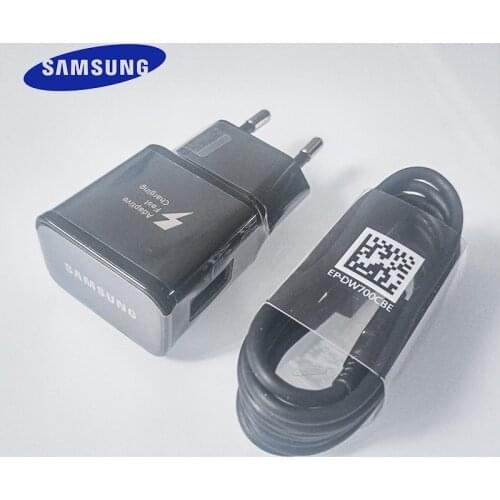 SAMSUNG Fast Charger USB Adapter Quick Charge 1.2M USB Type C Cable For Galaxy S10 S8 S9 Plus A3 A5 A7 2017 Note 10 8 9 Plus 10