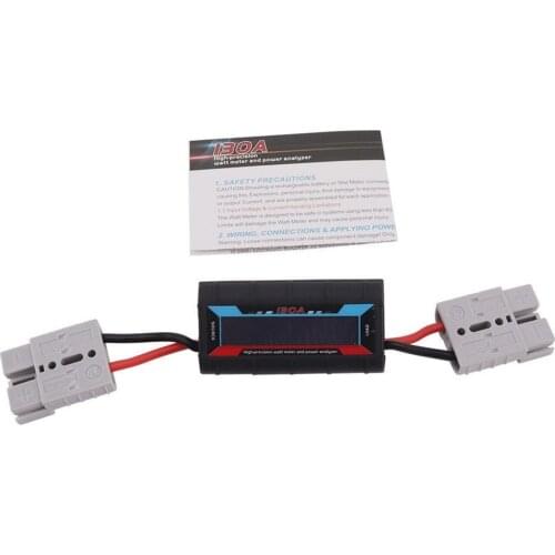 130A Watt Meter Power Analyzer Digital LCD Solar Volt Amp Anderson Style Plug