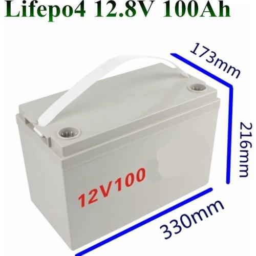 12V 100AH LiFePO4 Power Cells Deep cycle discharge Battery Pack for Auto Motor Boat RV Solar Energy Yacht Wholesale + 5A charger