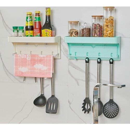 Multifunctional Racks, Toilets, Bathrooms, Punch-free Wall-mounted Kitchen Spice Storage Boxes, Finishing Racks, Household Goods