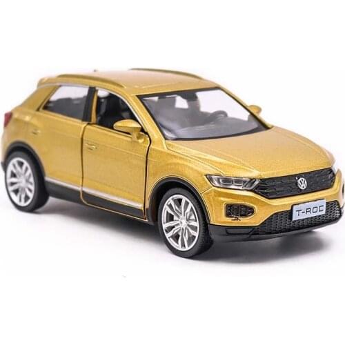 1/36 Alloy T-ROC SUV Model Toy Car 11.6cm Die Cast Pull Back Metal Collection Children Toys Gift