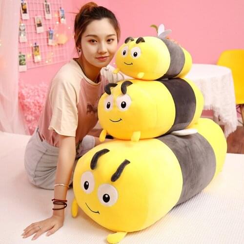 Cartoon Bee Ladybug Pillow Soft Cute Stuffed Animal Doll Bedside Sofa Cushion Childrens Gifts Baby Room Home Decorative Pillows