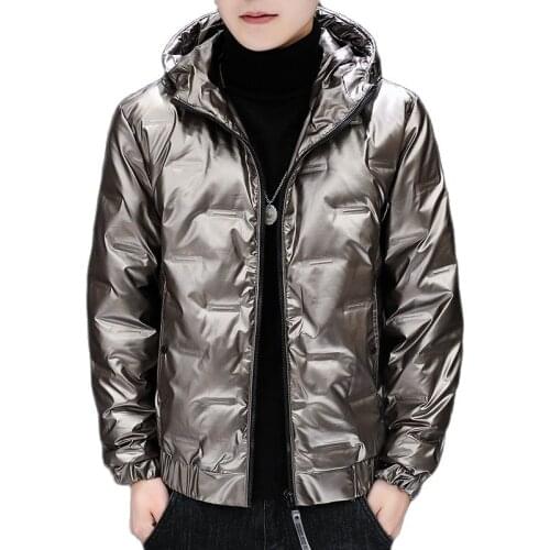 Jacket Mens Down Jacket Winter Mens New Down Jacket Casual Hooded Jacket+Solid Color Warm Loose Comfortable Three Colors M-5XL