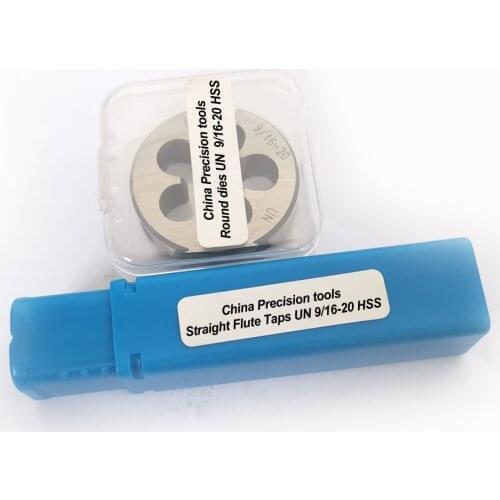 2pcs Unified thread Plug tap and die set UNC 9/16 9/16-12 Right hand taps dies sets UNF 9/16-14 9/16-16 9/16-18 9/16-20 9/16-24