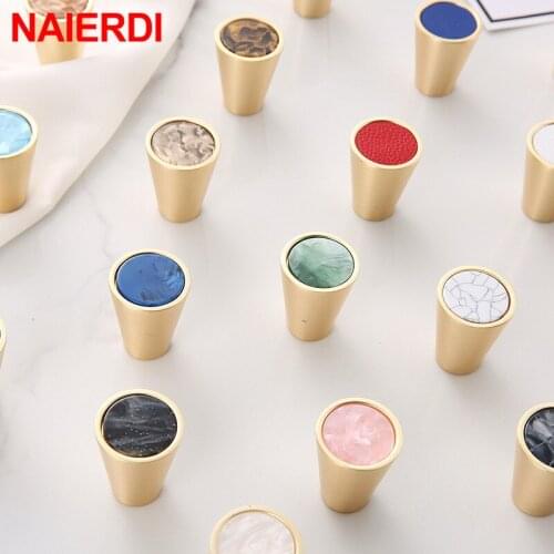 NAIERDI Round Zinc Alloy Dresser Knobs Drawer Pulls Shell Nordic Pastoral Gold Cabinet Knobs Bathroom Wall Hangings Hooks