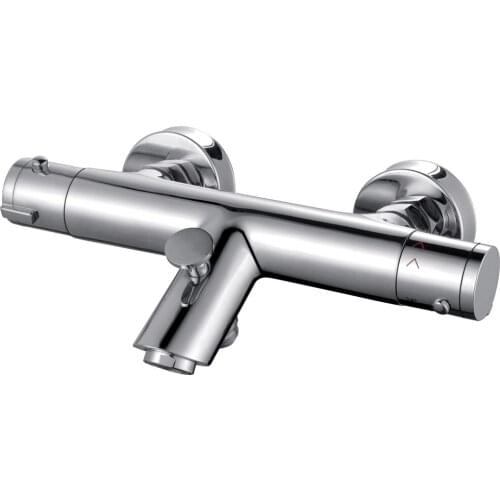 Wall Mounted Brass Material Water Temperature Control of Luxury Thermostatic Bath & Shower Faucet