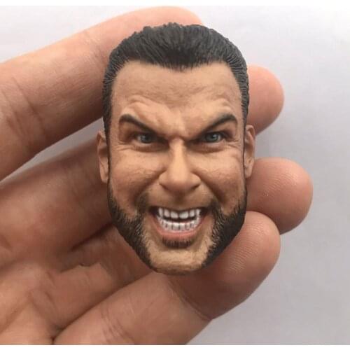 For Sale Head Sculpture 1/6 Scale Wolf Man Angry Version For 12" Set Doll Fictions