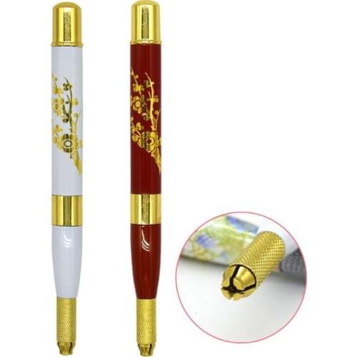 New stainless steel permanent makeup manual tattoo microblading pen Fit for microblading blades Round 40 free shipping