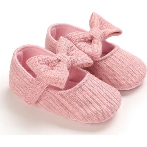 Kids Newborn Baby Boys And Girls Fashion Bow Soft Bottom Shoes First Walker Anti Slip Sandals Shoe For Children Lightweight