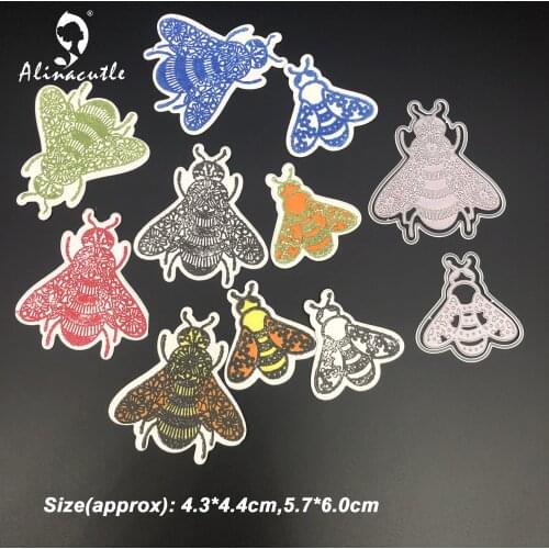 Letterpress 2pc Stamping Metal Cut Dies Bee Set Scrapbooking Paper Craft Handmade Album Card Punch Art