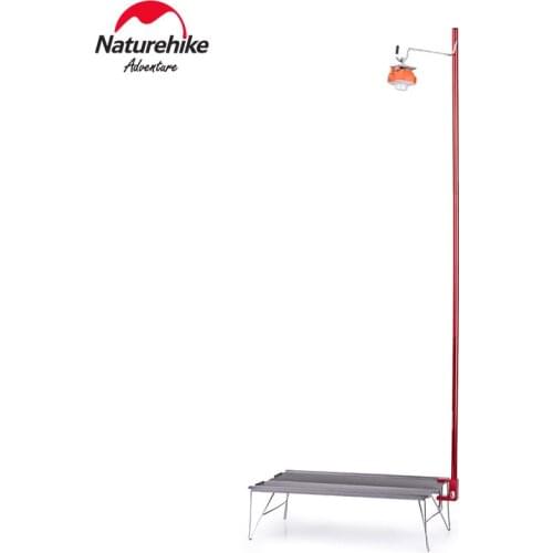 Naturehike Collapasible Lantern Stand Pole Portable Outdoor Camping Fishing Lamp Pole Hook Rack Aluminum Alloy Rod