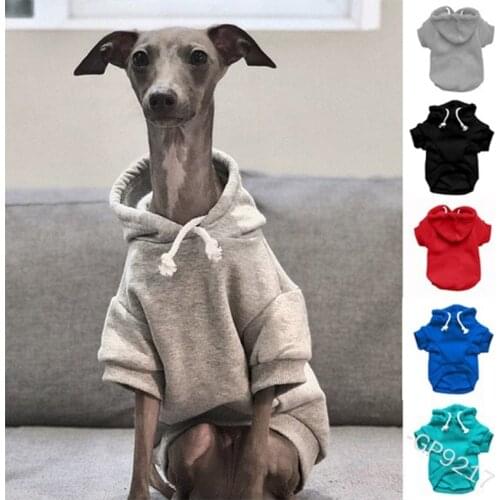 Dog Hoodie Two-legged Pet Sweater Hood Windproof Dog Short-sleeved Vest Classic Monochrome Four Seasons Pure Cotton Pet Clothes