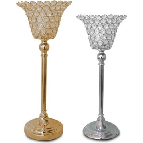 12pcs/lot Wedding candle holders master table candlestick T road lead silver plated cited wedding decoration candle holder