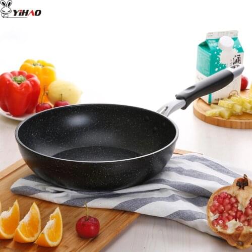 YiHAO 26CM Pans Fryer Lightweight Non-stick Pans Without Pot Cover General Use For Gas and Induction Cooker Kitchen Tools