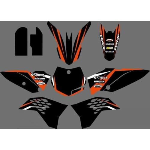 0532 NEW STYLE Power (Orange & Black)TEAM GRAPHICS & BACKGROUNDS DECALS STICKERS Kits for SX65 2009 2010 2011 2012